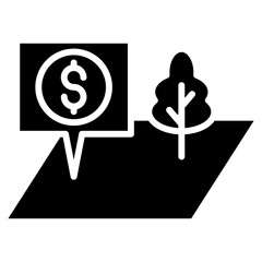 property land icon vector