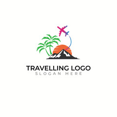 Travel agency logo icon vector template design 