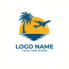 Travel agency logo icon vector template design 