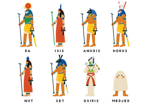 古代エジプトの神々のイラスト
