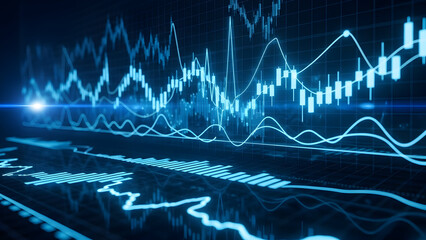 Title:
Market Momentum: Dynamic Financial Charts with Glowing Data Streams