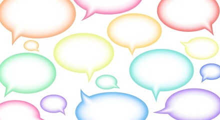 Colorful balloons background vector illustration with a comic speech bubble communication design set