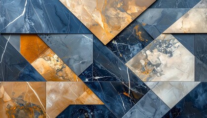 geometric marbled tiles in chevron pattern