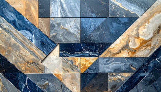 geometric marbled tiles in chevron pattern - Powered by Adobe