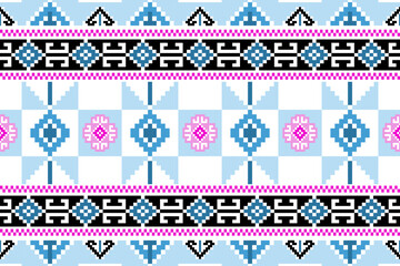 Pixel, Pastel Geometric Floral Tile Seamless Pattern for carpet, print, wrap, decorative, illustration, Fabric, Wallpaper, Ceramics. 
