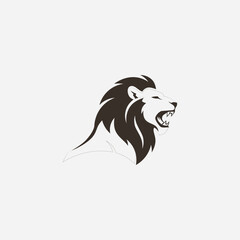 A bold, dynamic lion head roaring in a modern vector style. Ideal for branding, sports teams, strength concepts, mascots, and premium corporate identity designs.