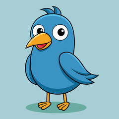 Obraz premium blue bird with a sign