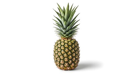 Fototapeta premium Fresh ripe pineapple on a white background isolated studio shot healthy food