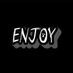 Vector Text Illustration For Enjoy.