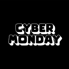 Vector Text Illustration For Cyber Monday.
