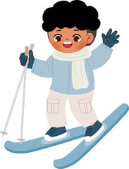 boy in a ski suit