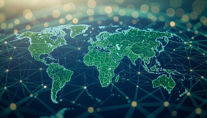 Modern tech system distributes online data, linking computers and communication