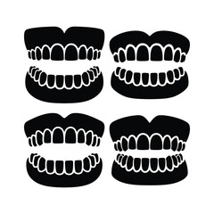 Full denture silhouette set dental care