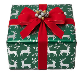 PNG. christmas gift boxs with ribbon. christmas gift boxes isolated on transparent background.
