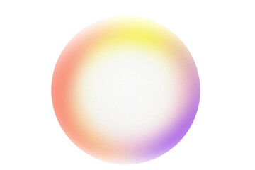 Vibrant Gradient Circle Overlay with Grain Texture