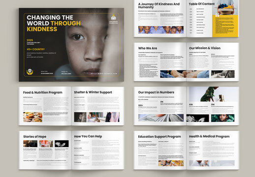 Charity Brochure Landscape Template