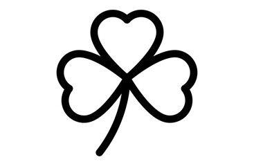 Three-Leaf Clover Line Icon