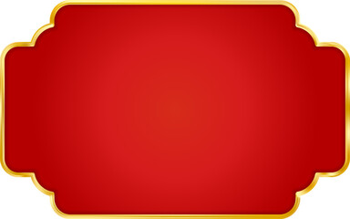 Red Gold Christmas red price tag. Vintage luxury frame