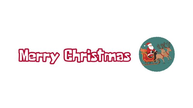 christmas greeting card with reindeer