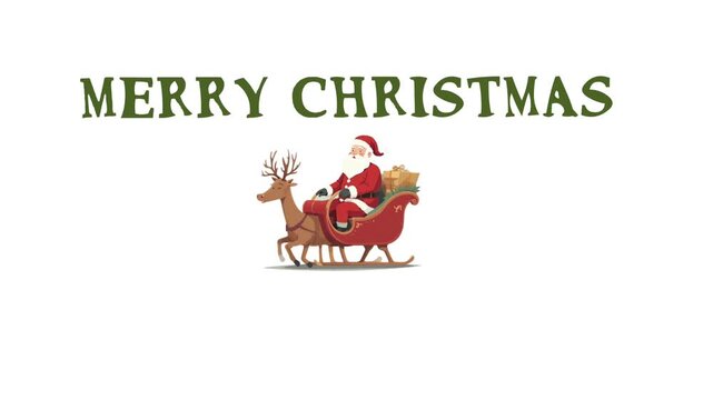 christmas greeting card with reindeer