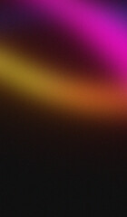 Abstract dark background featuring vibrant magenta purple and warm orange yellow light streaks with a subtle grainy texture