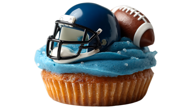 american football helmet on cupcake  isolated on white background - Powered by Adobe