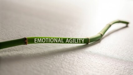 Green bamboo stem labeled Emotional Agility