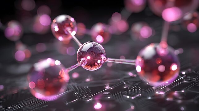 Molecular Structure - A Detailed Visualization of Atomic Bonds and Connections.