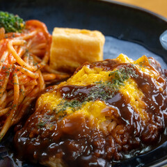 オムライスとスパゲッティ