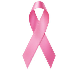 PNG. breast cancer awareness pink ribbon. pink awareness ribbon for breast cancer, symbol of hope, unity and solidarity on transparent background.