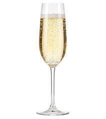 PNG. glass of champagne. Glass of sparkling champagne for celebration on transparent background.