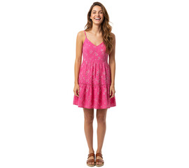 Naklejka premium PNG. young smiling woman. Young woman happy and smiling on transparent background. portrait of a young woman wearing colorful dress.