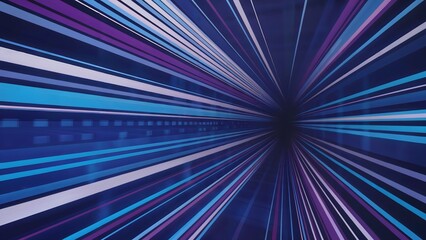 Abstract digital lines in blue and purple forming high-speed data motion background