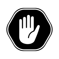 Obraz premium Stop Sign Icon. Warning Symbol Isolated on Transparent Background