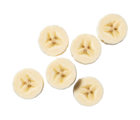 Banana slices transparent background cutout png