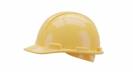 Fototapeta premium Yellow Industrial Safety Hard Hat for Construction 
