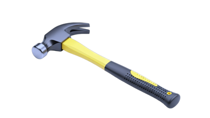 Hammer Isolated on White Background: Construction Tool
