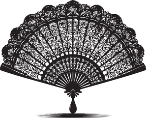black and white fan