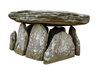 Ancient dolmen stone structure transparent background cutout png