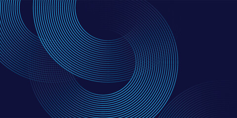 Abstract blue glowing geometric lines modern shiny blue circle lines pattern. vector backdrop background