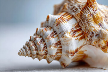 Obraz premium Close-up of seashell texture macro view 