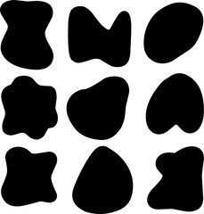 Abstract Fluid Organic Blob Shapes Set