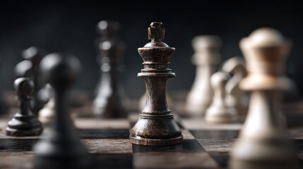 Fototapeta premium Chess king strategy