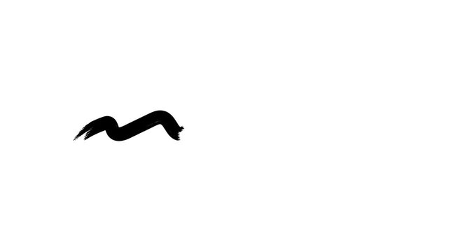 Black underline highlighter animation, Hand-drawn marker highlight animation for important topic marking text