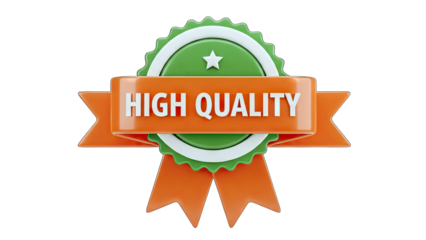 High Quality Badge on White Background