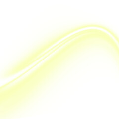 Naklejka premium Glowing Neon Yellow Light Wave Overlay Isolated on Transparent Background