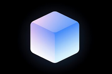 3d blue cube