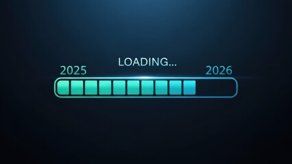 Progress bar showing the transition from 2025 to 2026