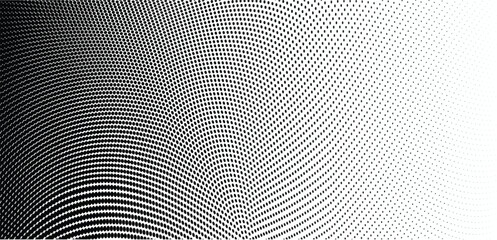 Wavy gradient halftone dots pattern texture background
