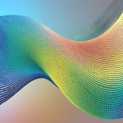 Abstract colorful technology dotted wave background